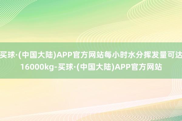 买球·(中国大陆)APP官方网站每小时水分挥发量可达16000kg-买球·(中国大陆)APP官方网站